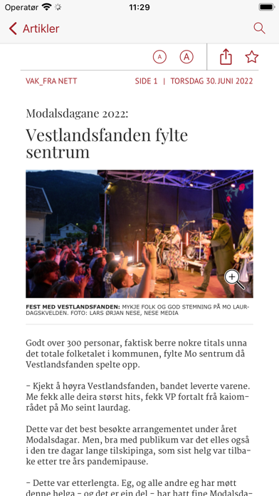 Vaksdalposten eAvis Screenshot