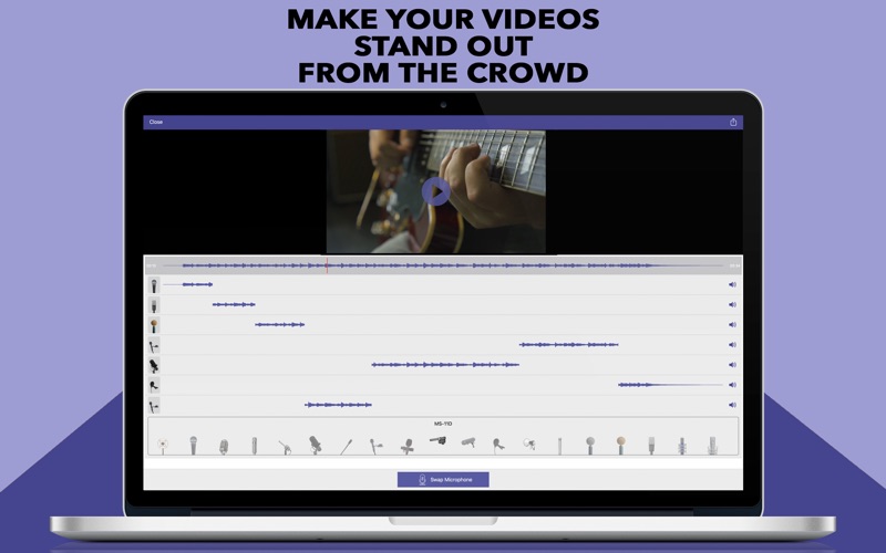 micswap video: edit sound + fx iphone screenshot 1