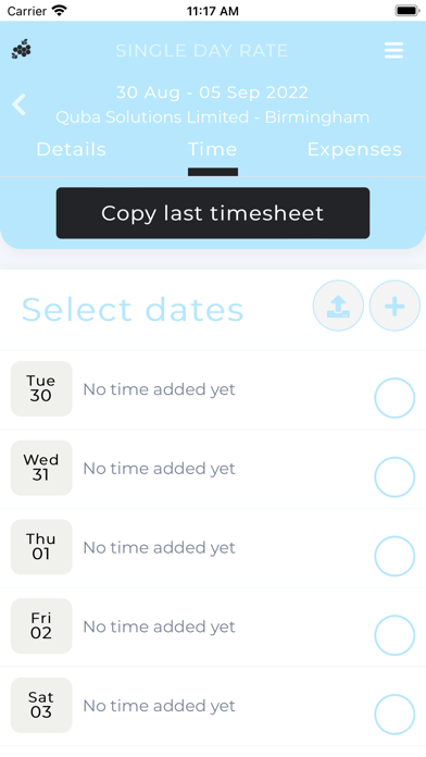 Supply Hive E Timesheets Screenshot
