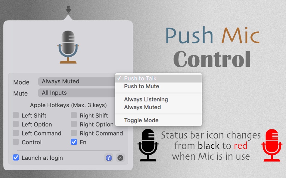 Push Mic Control - 2.4 - (macOS)