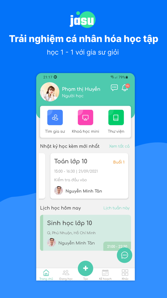 #1. Jasu - Gia sư 1 Kèm 1 (iOS) By: Luu Quoc Nghiem