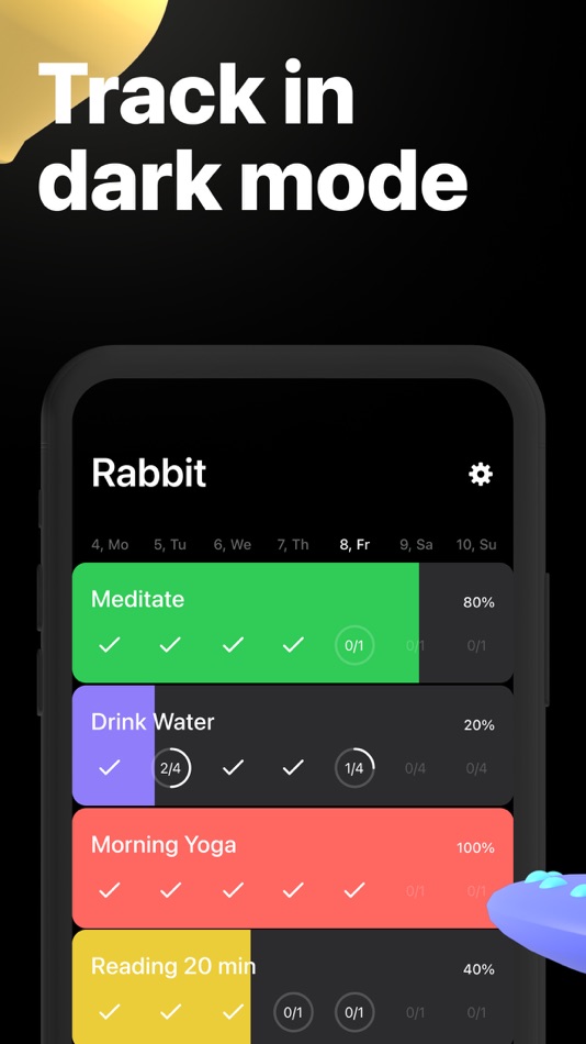 #9. Habit Tracker - Rabbit (iOS) 由: Mikhail Gasanov