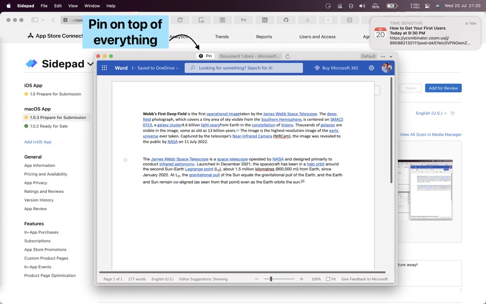 #2. Sidepad (macOS) Podle: Pawan Dixit