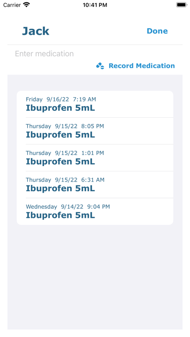 My Sick Family Illness Tracker Screenshot
