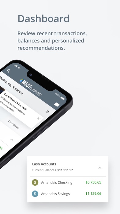 West Community Credit Union Screenshot