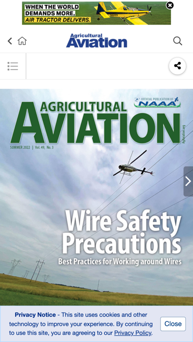 Agricultural Aviation Magazine Screenshot