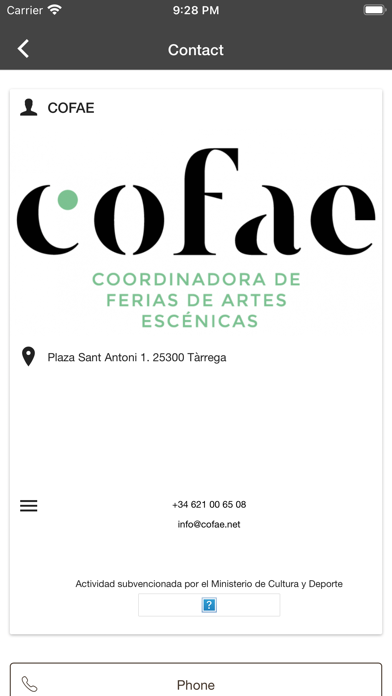 +COFAE Screenshot