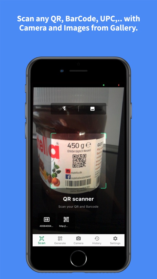 #1. QR code, Barcode, UPC Reader (iOS) Podle: AmazinPro