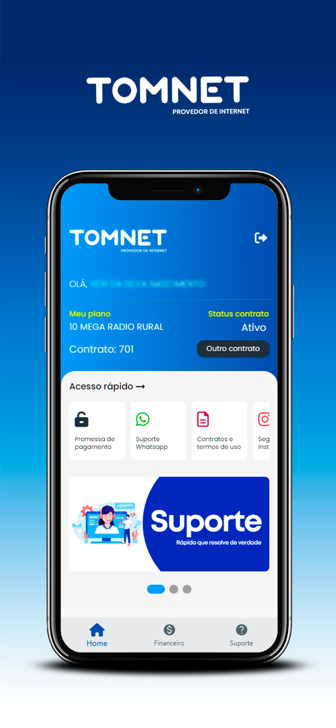 TOMNET Internet - App Cliente