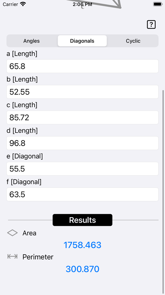 #10. Quadrilateral Calculator (iOS) By: Heng Jia Liang