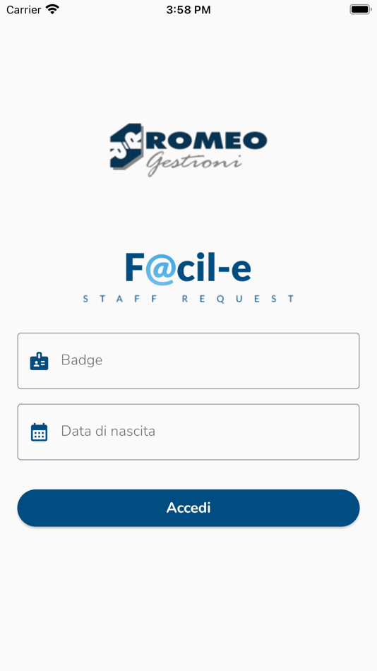 #1. F@cil-e Staff Request (iOS) 由: Romeo Gestioni S.p.A.