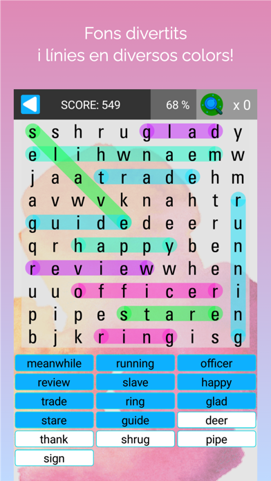 busca palabras: word search Screenshot