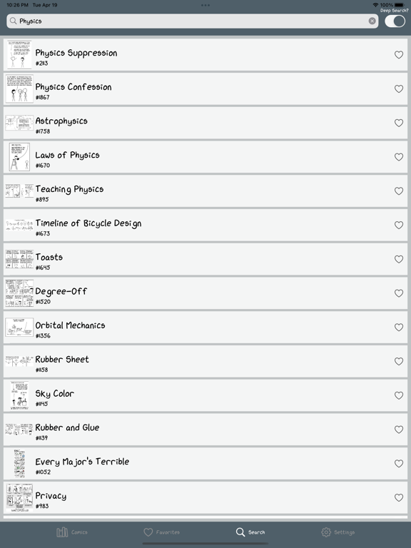 XKCD Browser iPad screenshot 4 - Entertainment app