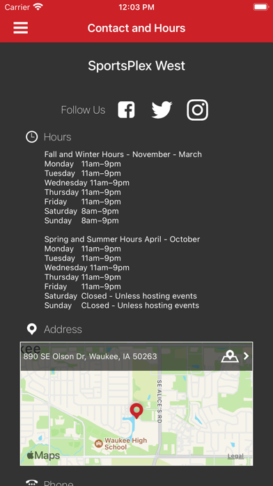 SportsPlex West Screenshot