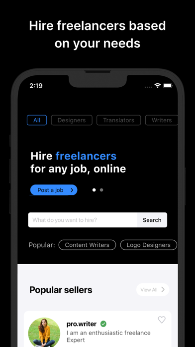 UPYO: Hire Freelancer Screenshot