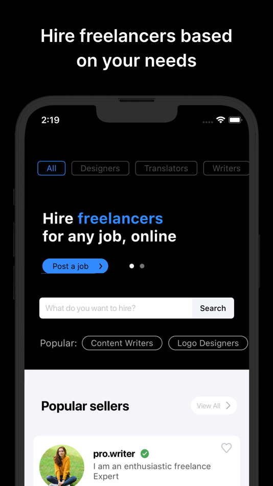 UPYO: Hire Freelancer - 2.1 - (iOS)
