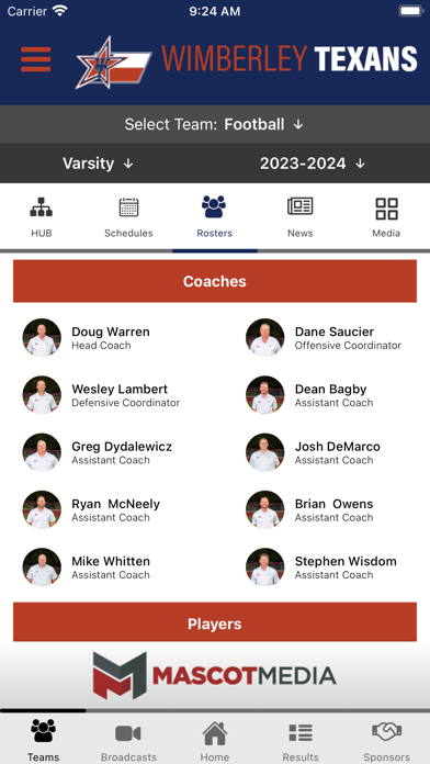 Wimberley Texans Athletics Screenshot