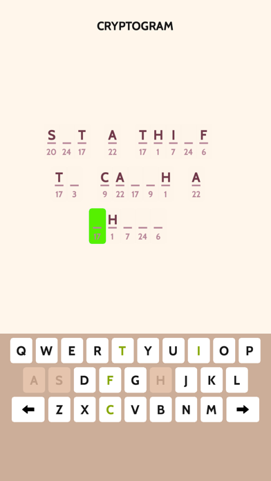 Cryptogram - Guess the Quote Screenshot