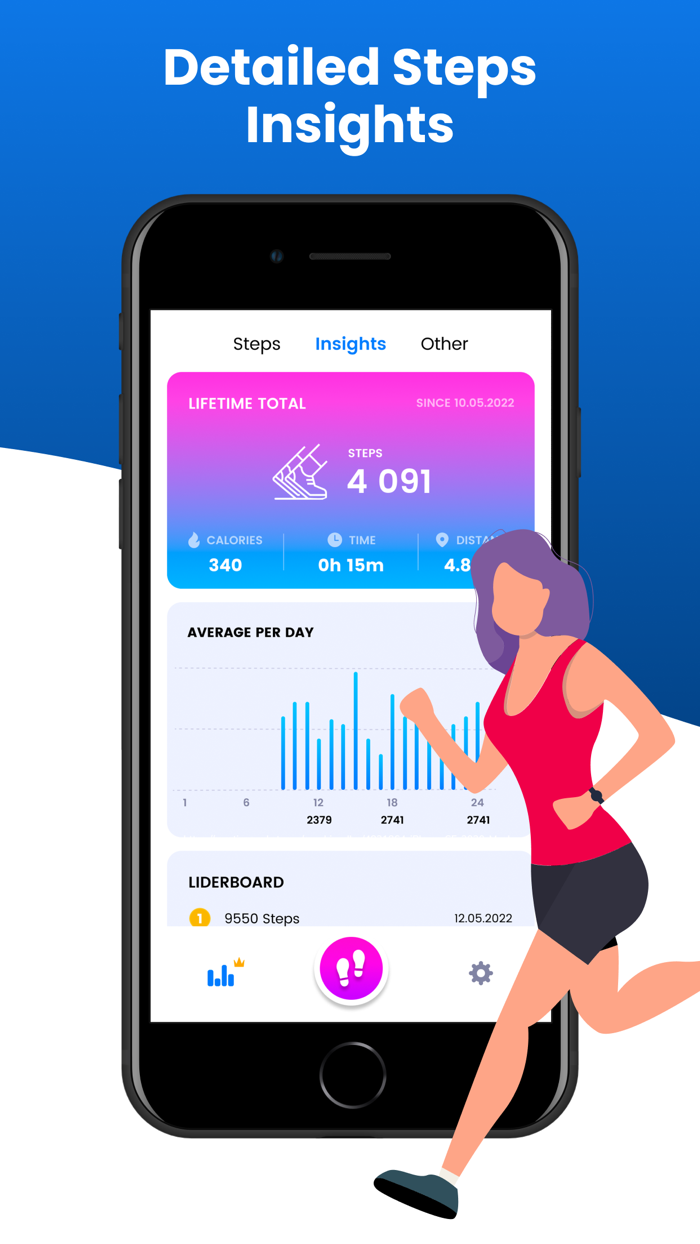 Pedometer Step Counter App