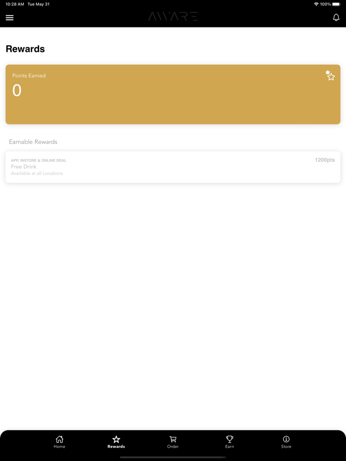 Aware Coffee Rewards