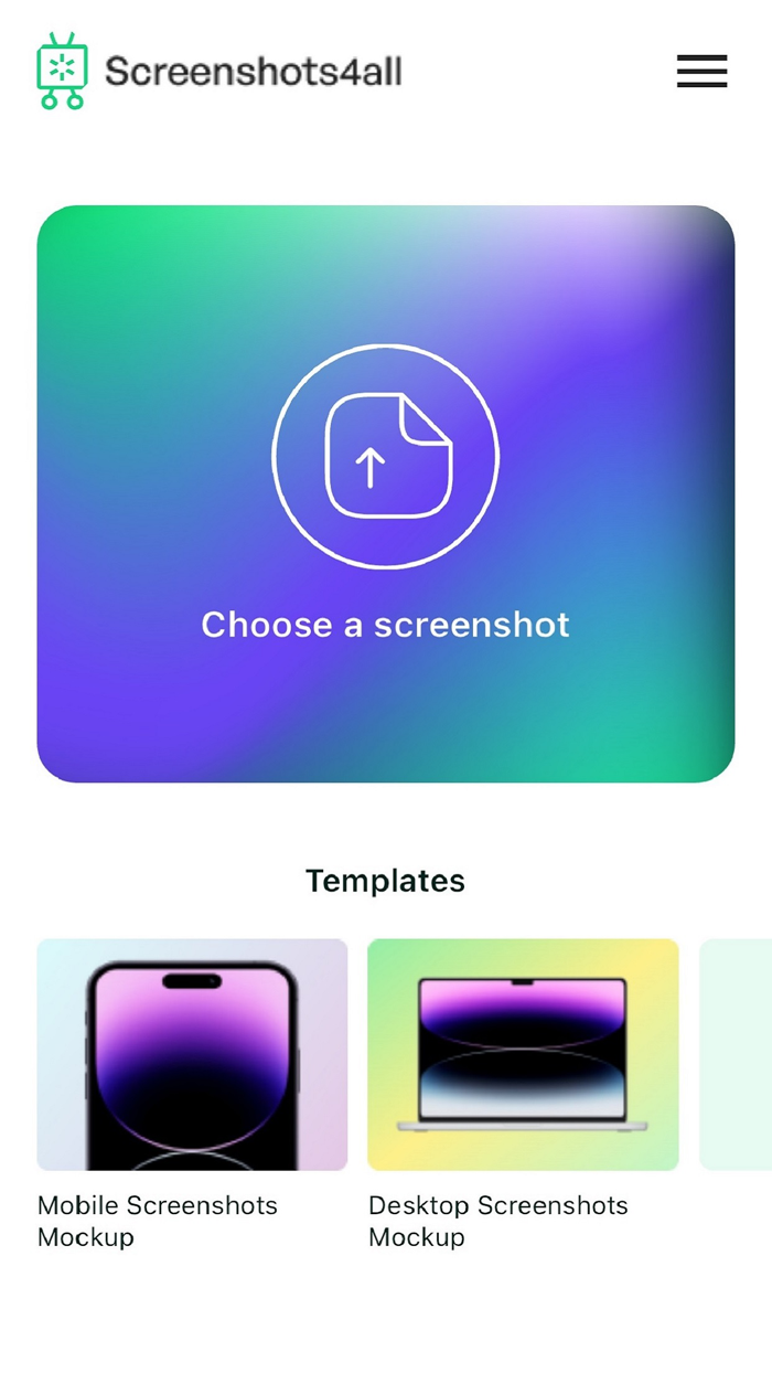 Screenshots and Mockups for All