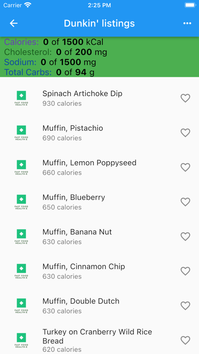 Fast Food Health-E Screenshot
