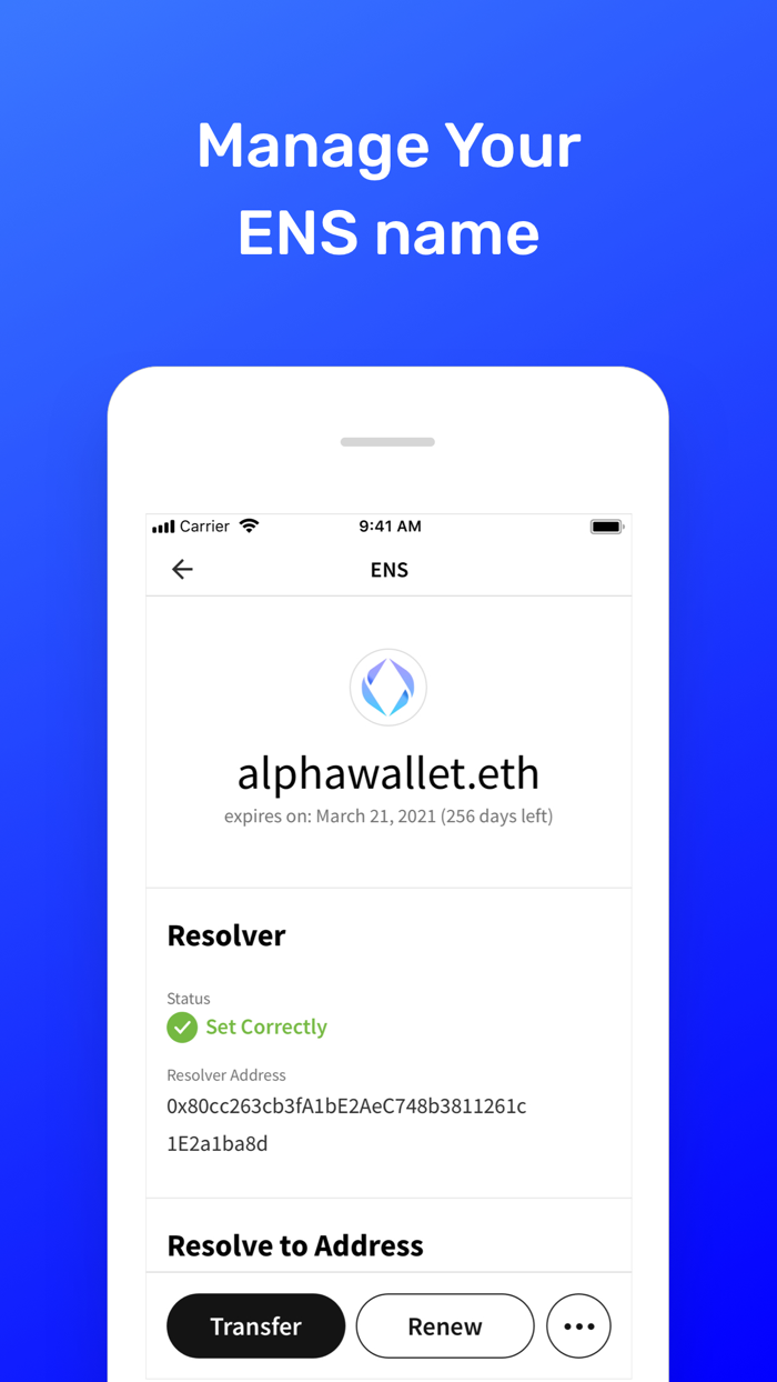 AlphaWallet Ethereum and EVM