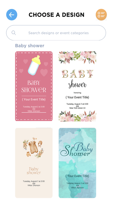 Invitation Maker & Party Flyer Screenshot