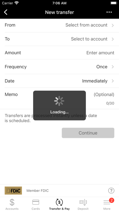 Bank of Utica Mobile Banking Screenshot