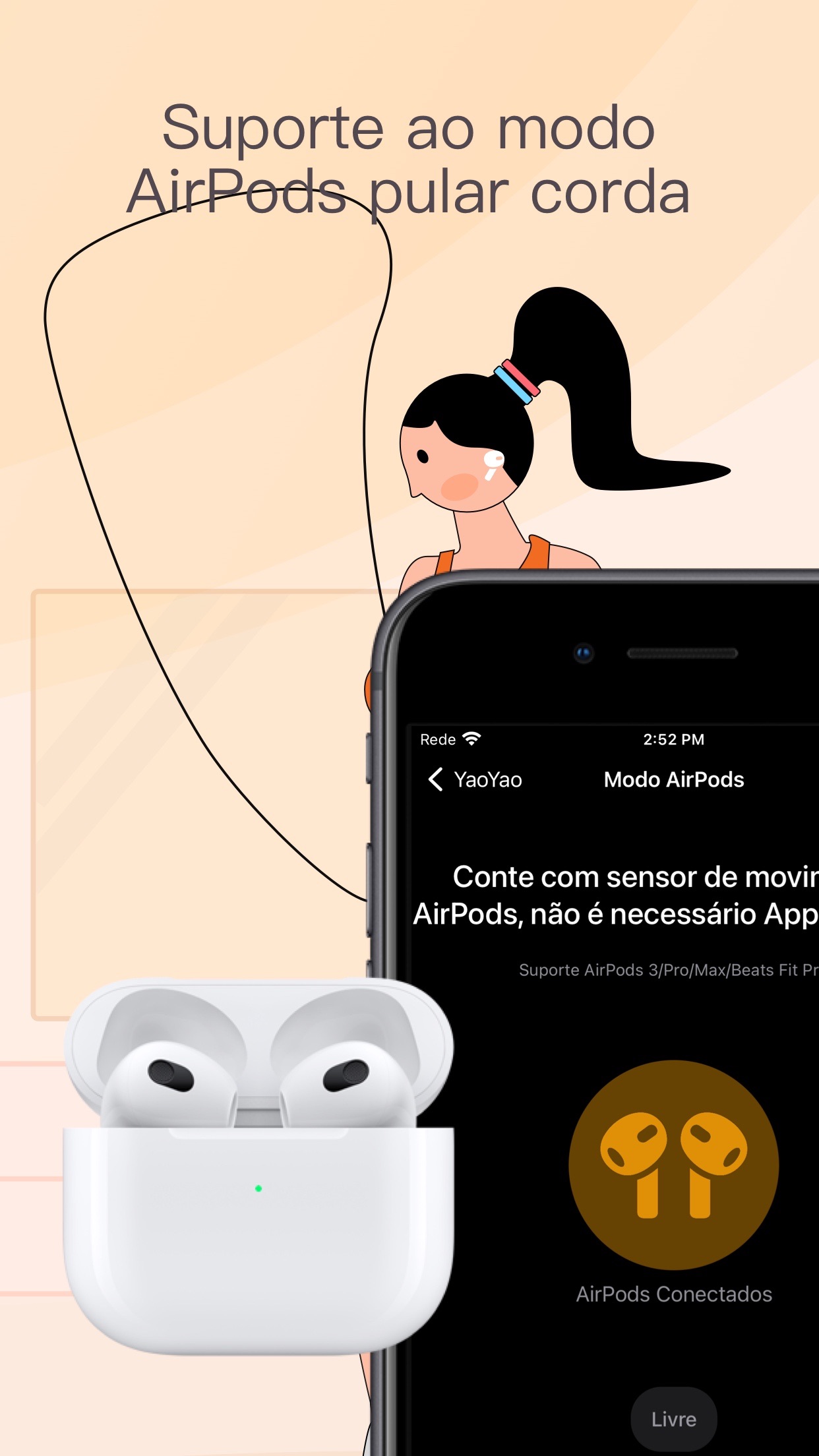 Screenshot do app YaoYao - Corda de Salto