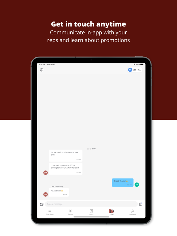 D&M Distributing iPad screenshot