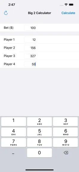 Game screenshot Big Two Calculator mod apk