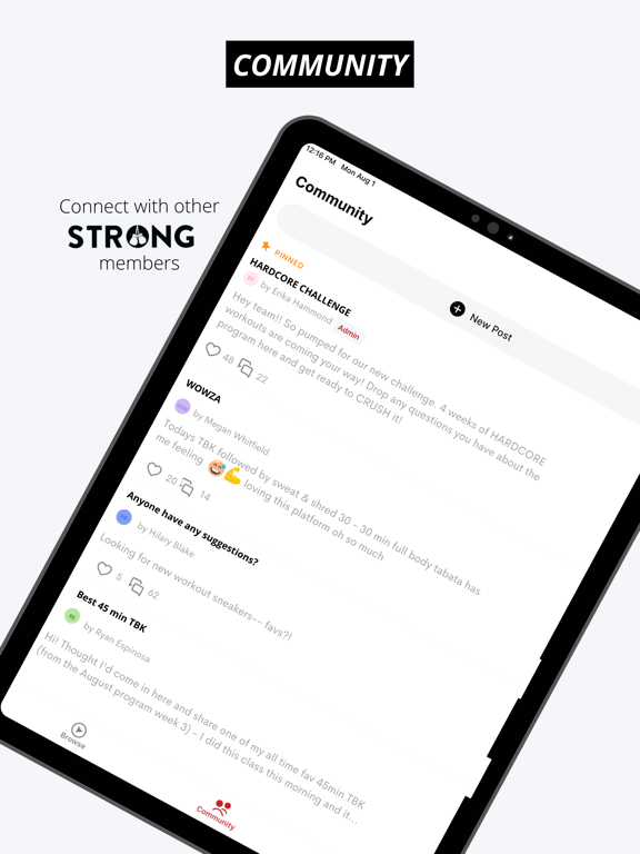 STRONG by Erika Hammond iPad screenshot 4 - Health & Fitness app