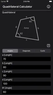 quadrilateral calculator iphone screenshot 1