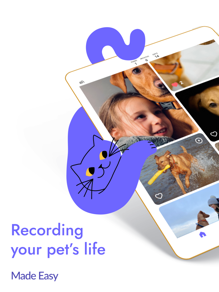 Huply pet photo album and diary