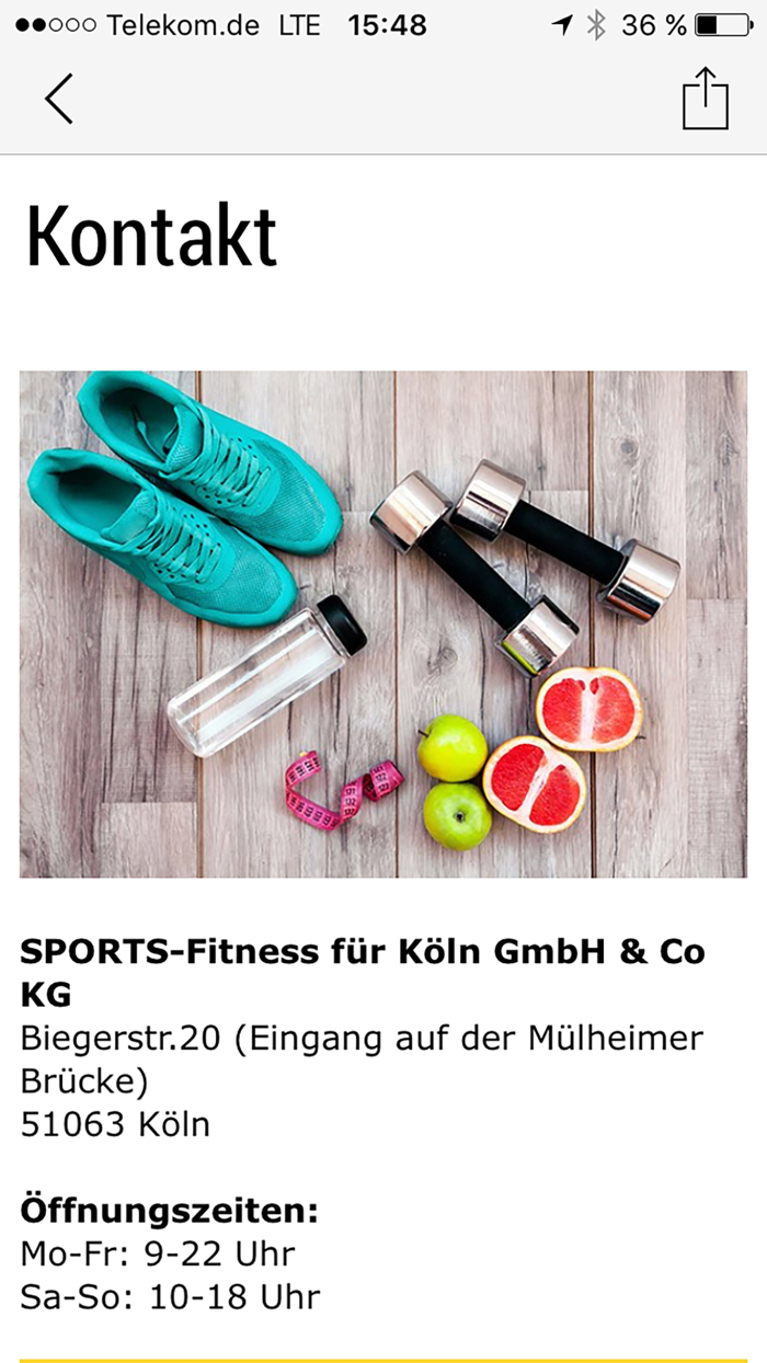 SPORTS-Fitness für Köln