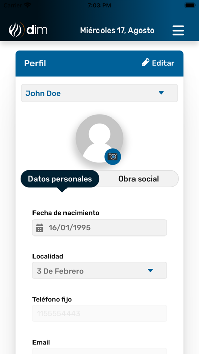DIM SALUD Turnos y Resultados Screenshot