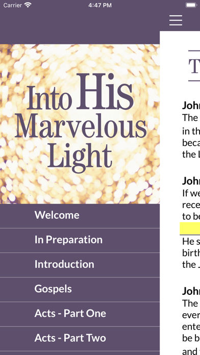Into His Marvelous Light Screenshot