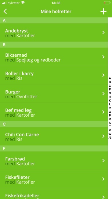 Hofretter-Læg Madplan på 30sek Screenshot