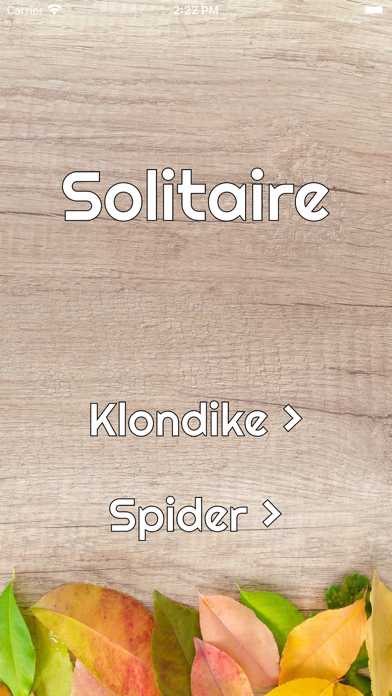 Solitaire: Klondike, Spider Screenshot
