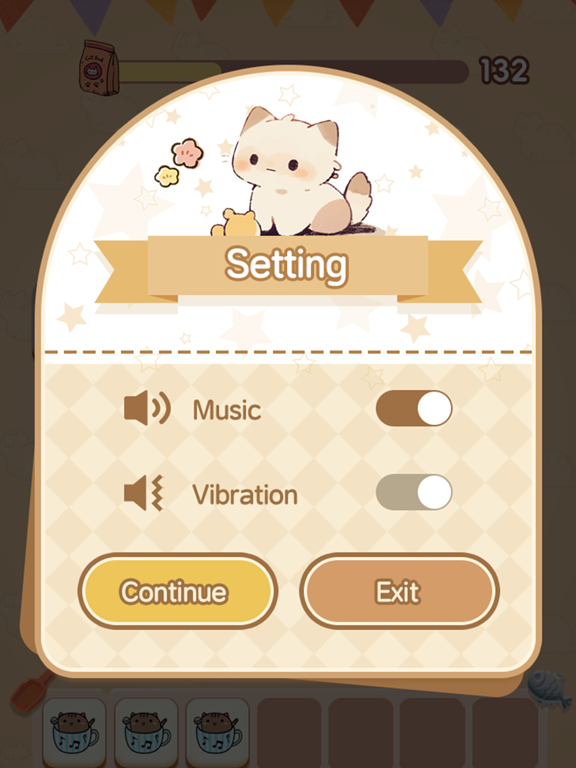 Cat cup3 Tile Cute casual game