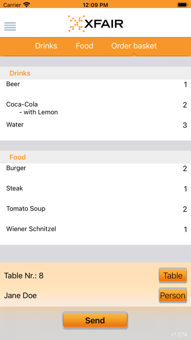 XFAIR.catering Screenshot