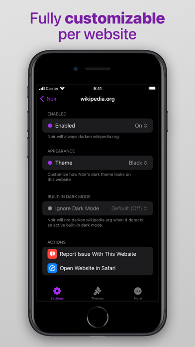 Screenshot 4 of Noir - Dark Mode for Safari App