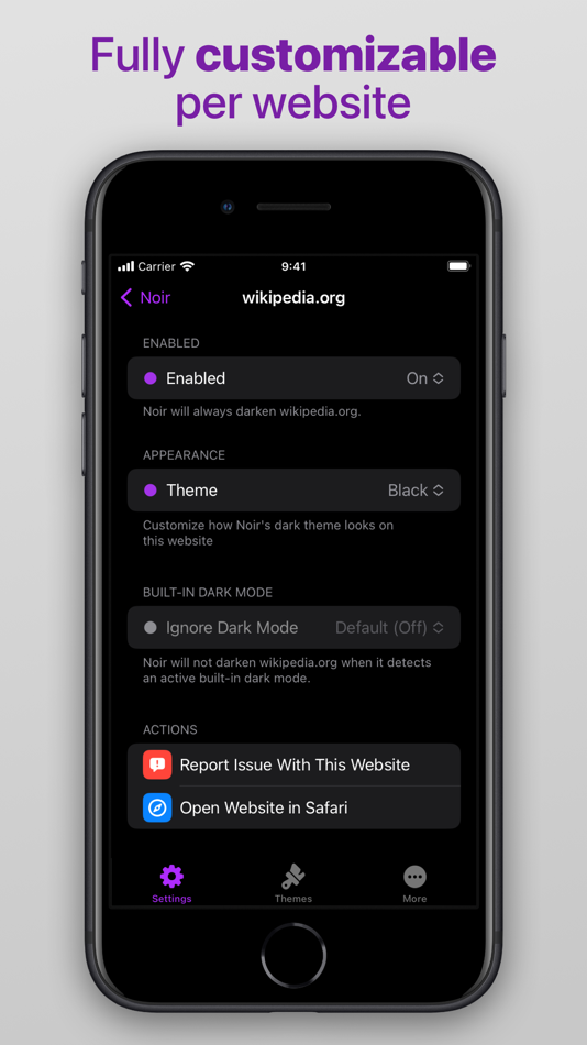 #4. Noir - Dark Mode for Safari (iOS) 由: Jeffrey Kuiken