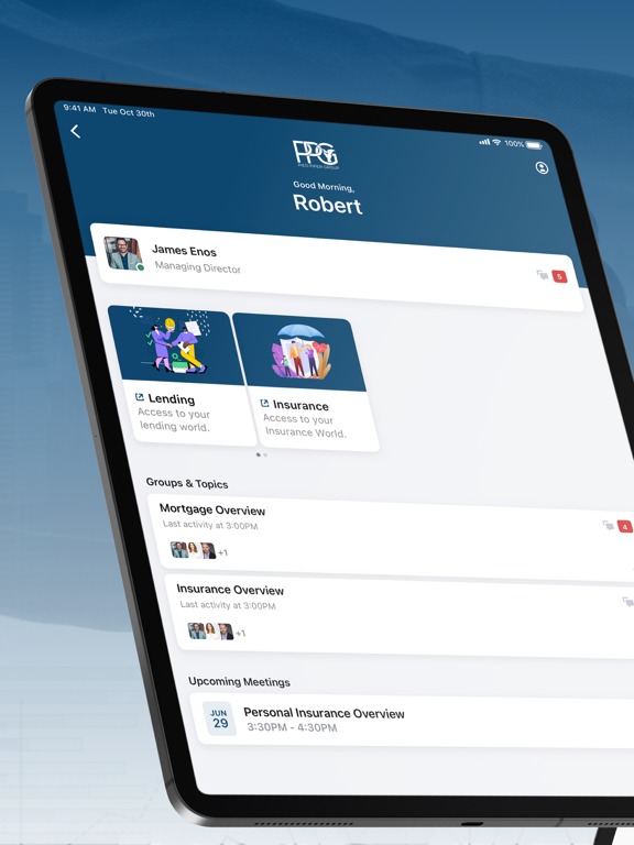 Pied Piper Group iPad screenshot 1 - Business app