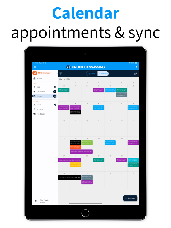 Knock Canvassing iPad screenshot 5 - Business app