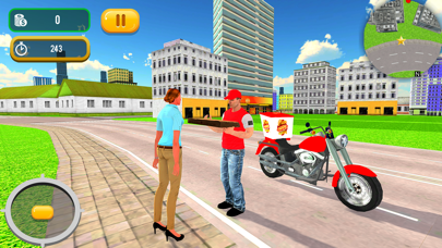 Pizza Delivery Boy Bike Game Screenshot