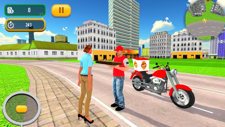 Pizza Delivery Boy Bike Game screenshot-3