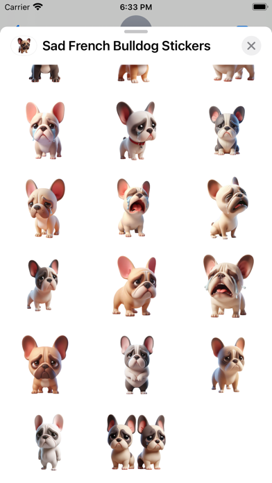 Screenshot #3 pour Sad French Bulldog Stickers