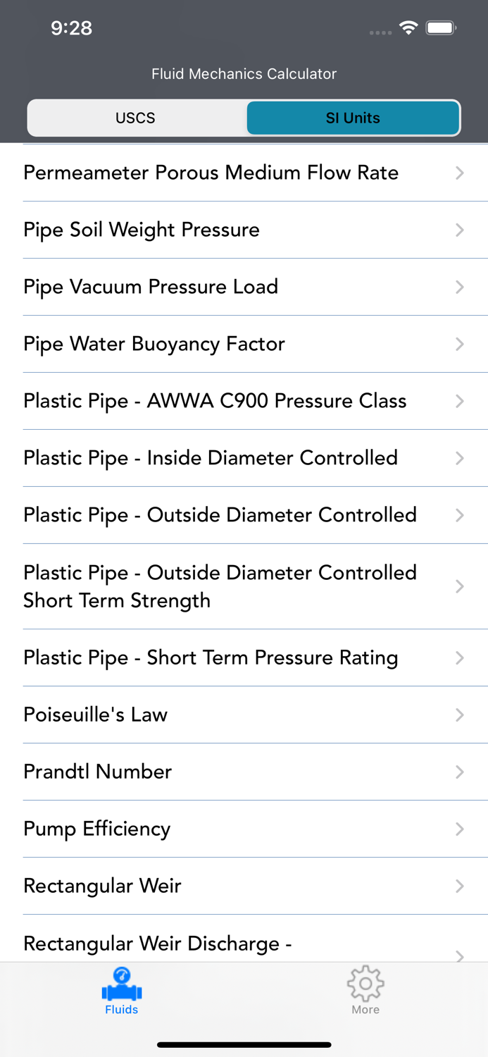 Fluid Mechanics Calculator